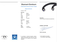 Gouden oorbellen met diamanten en saffier - afbeelding 3 van  8
