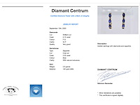 Gouden oorbellen met diamanten en saffier - afbeelding 3 van  8