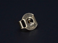 Gouden oorbellen met diamanten en saffier - afbeelding 9 van  10