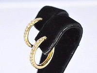 Gouden oorbellen met diamanten - afbeelding 4 van  8