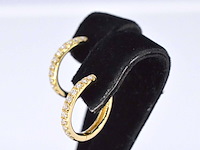 Gouden oorbellen met diamanten - afbeelding 3 van  9