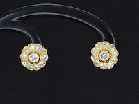 Gouden oorbellen met diamanten