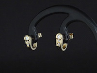 Gouden oorbellen met diamanten - afbeelding 2 van  8