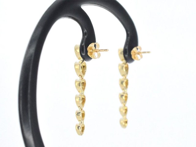 Gouden oorbellen met diamanten - afbeelding 6 van  10
