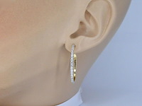 Gouden oorbellen met diamanten - afbeelding 2 van  7