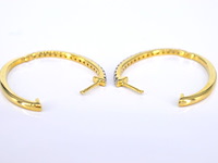 Gouden oorbellen met diamanten - afbeelding 6 van  7