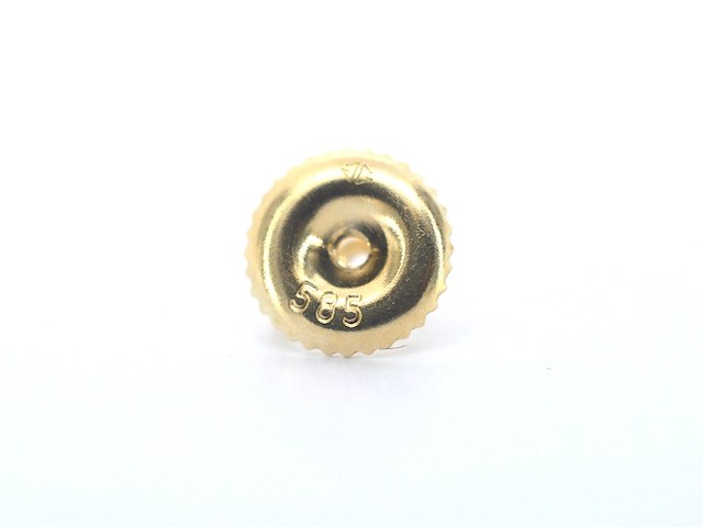Gouden oorbellen met natuurlijke diamant - afbeelding 6 van  9