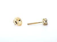 Gouden oorbellen met natuurlijke diamant - afbeelding 7 van  9