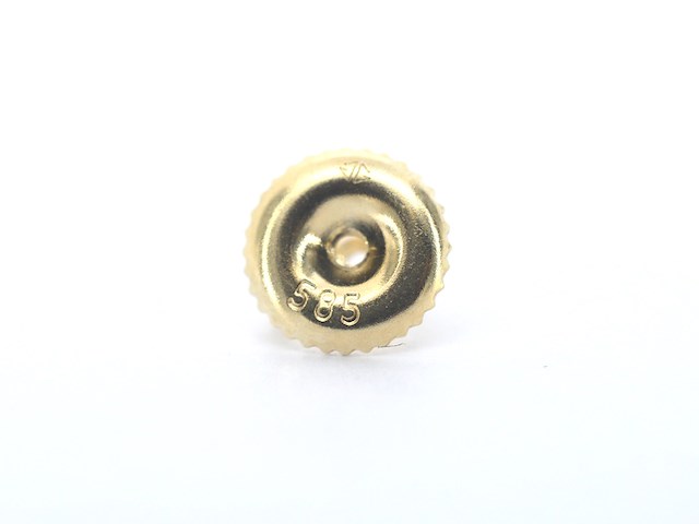 Gouden oorbellen met natuurlijke diamant - afbeelding 6 van  9