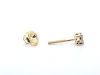 Gouden oorbellen met natuurlijke diamant - afbeelding 7 van  9