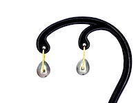 Gouden oorbellen met tahiti parels - afbeelding 3 van  9