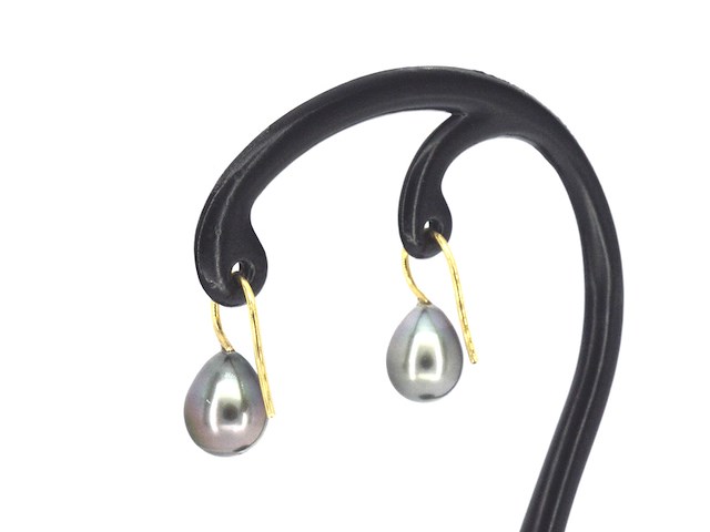 Gouden oorbellen met tahiti parels - afbeelding 6 van  9