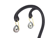 Gouden oorbellen met tahiti parels - afbeelding 6 van  9