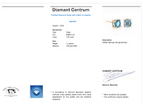 Gouden oorbellen met topaas - afbeelding 3 van  8