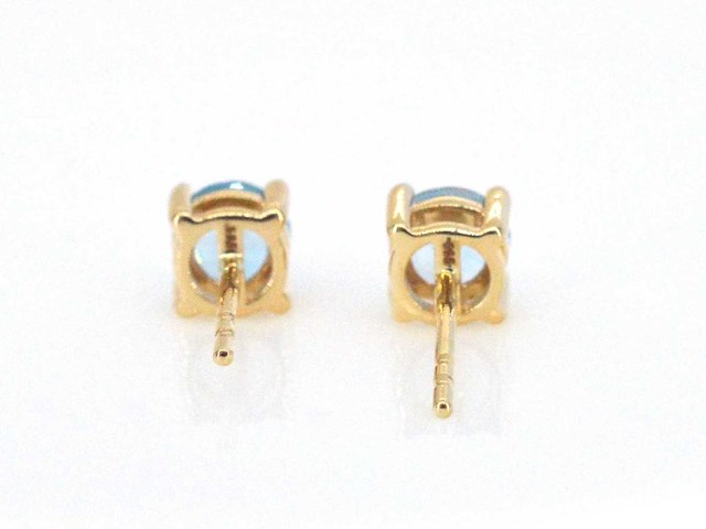 Gouden oorbellen met topaas - afbeelding 7 van  8