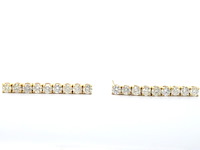 Gouden oorhangers met natuurlijke briljant geslepen diamanten - afbeelding 4 van  10