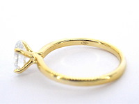 Gouden ovaal solitair ring met diamant 1.00 carat - afbeelding 10 van  10