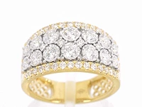 Gouden pavé ring diamant