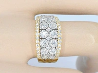 Gouden pavé ring diamant - afbeelding 10 van  10