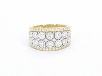 Gouden pavé ring diamant - afbeelding 2 van  10
