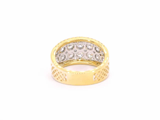 Gouden pavé ring diamant - afbeelding 3 van  10