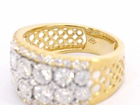 Gouden pavé ring diamant - afbeelding 7 van  10