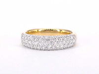 Gouden pave ring met diamanten 0.90 carat - afbeelding 9 van  10