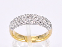 Gouden pave ring met diamanten 0.90 carat - afbeelding 1 van  11