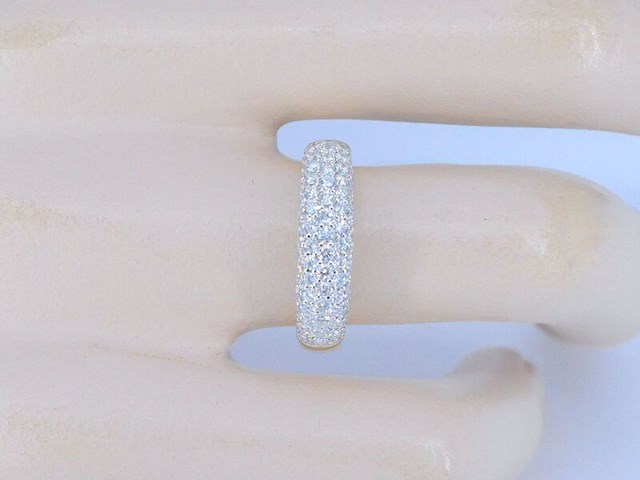 Gouden pave ring met diamanten 0.90 carat - afbeelding 4 van  11