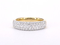 Gouden pave ring met diamanten 0.90 carat - afbeelding 8 van  11