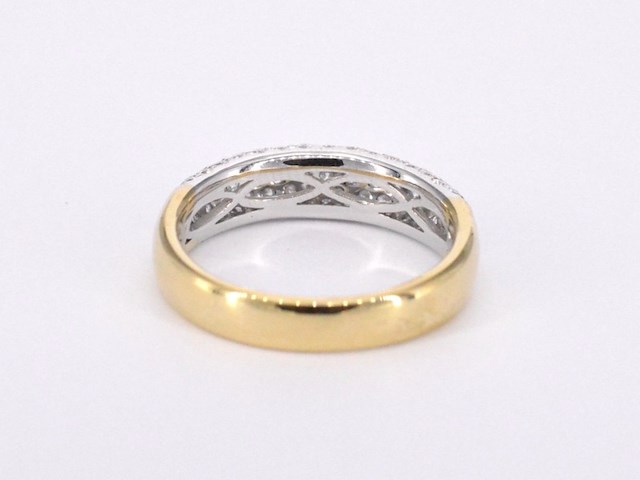 Gouden pave ring met diamanten 0.90 carat - afbeelding 9 van  11