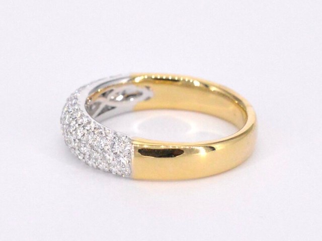 Gouden pave ring met diamanten 0.90 carat - afbeelding 10 van  11