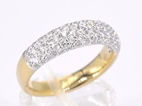 Gouden pave ring met diamanten 0.90 carat - afbeelding 7 van  11
