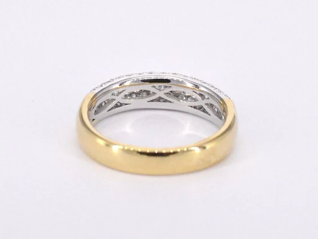 Gouden pave ring met diamanten 0.90 carat - afbeelding 9 van  11