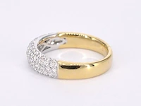 Gouden pave ring met diamanten 0.90 carat - afbeelding 10 van  11