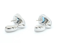 Gouden piaget hart oorbellen met topaas - afbeelding 8 van  12