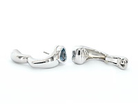 Gouden piaget hart oorbellen met topaas - afbeelding 10 van  12