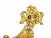 Gouden poedel broche - afbeelding 11 van  11