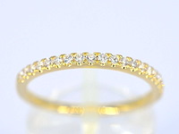 Gouden rijring met briljant geslepen diamant - afbeelding 1 van  7