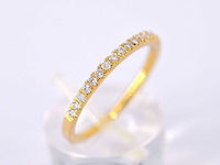 Gouden rijring met briljant geslepen diamant - afbeelding 5 van  7