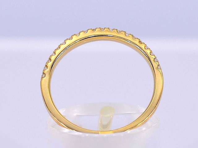 Gouden rijring met briljant geslepen diamant - afbeelding 6 van  7