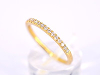 Gouden rijring met briljant geslepen diamant - afbeelding 3 van  8