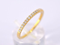 Gouden rijring met briljant geslepen diamant - afbeelding 4 van  8