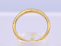 Gouden rijring met briljant geslepen diamant - afbeelding 5 van  8