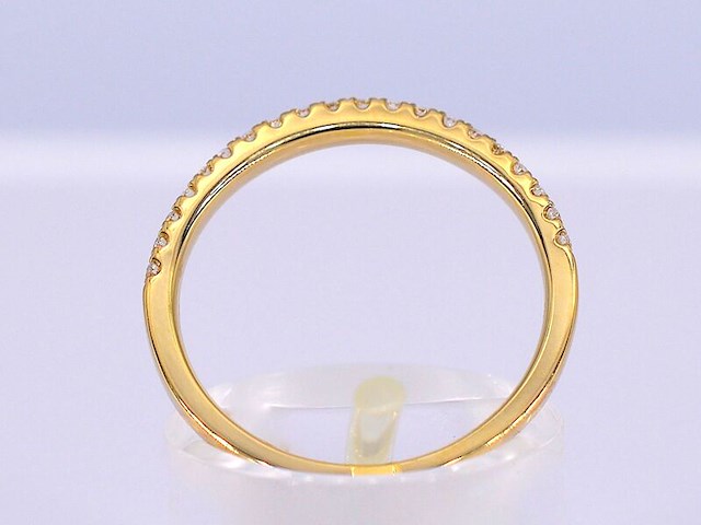 Gouden rijring met briljant geslepen diamant - afbeelding 4 van  7