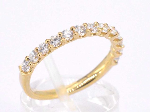 Gouden rijring met briljant geslepen diamanten - afbeelding 7 van  10