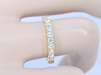 Gouden rijring met diamanten - afbeelding 2 van  9