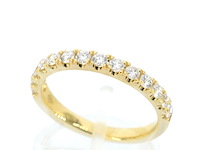 Gouden rijring met diamanten - afbeelding 3 van  9