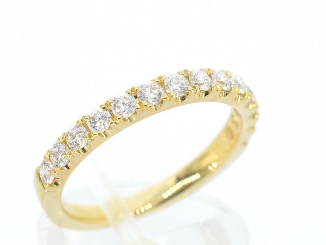 Gouden rijring met diamanten - afbeelding 4 van  9