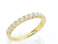 Gouden rijring met diamanten - afbeelding 4 van  9